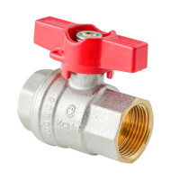 Кран кульовий ГГМ Koer Extreme KE.217-20 - 3/4" FF ручка "метелик" червона (KR5757)